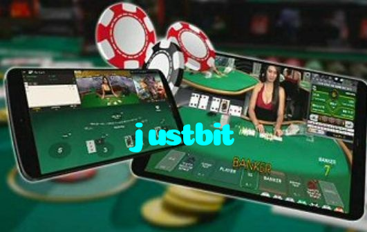 justbit casino presented on mobile device in Pakistan with slots and live games